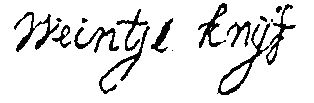 Handtekening Weintje Knijf