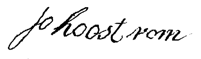 Handtekening Jan Oostrom