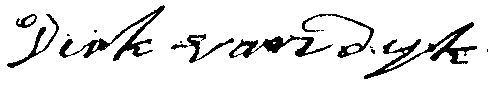 Handtekening Dirk van Dijk