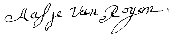 Handtekening Aafje van Rooijen