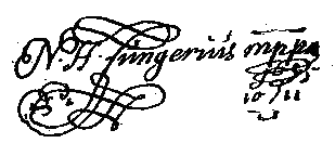 Handtekening  Nicolaas Jungerius